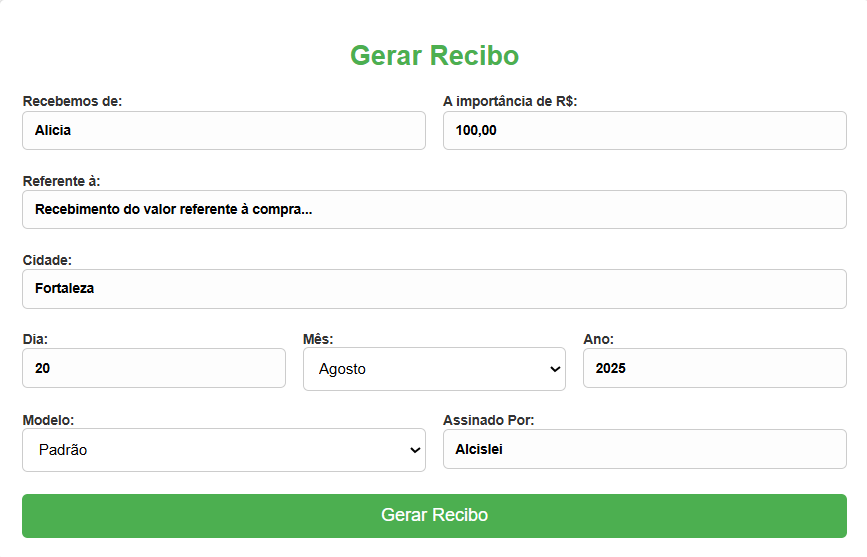 Gerando recibo avulso  - imagem 2