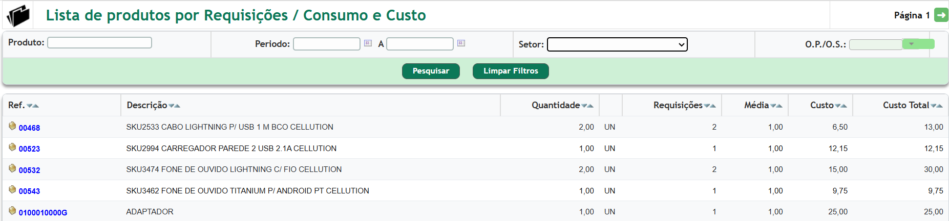 Relatórios de produtos - imagem 13